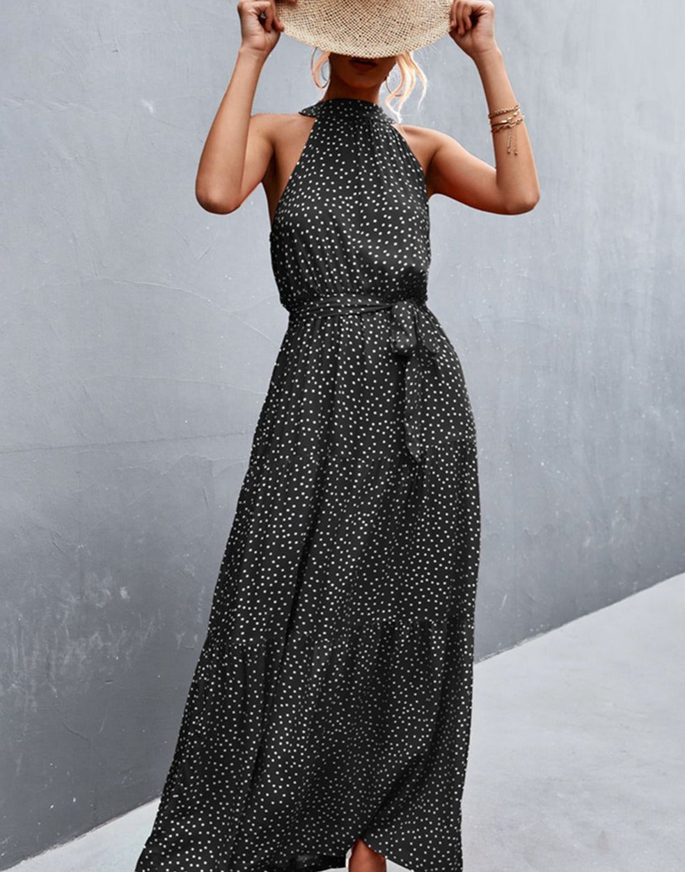 LD Sleeveless dress with summer print