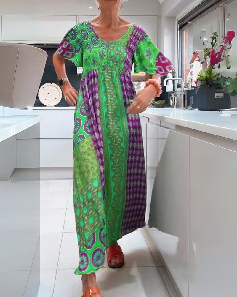 LD | Bohemian dress with paisley pattern
