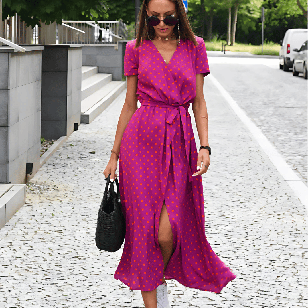 LD | Women's dress with slit and lacing