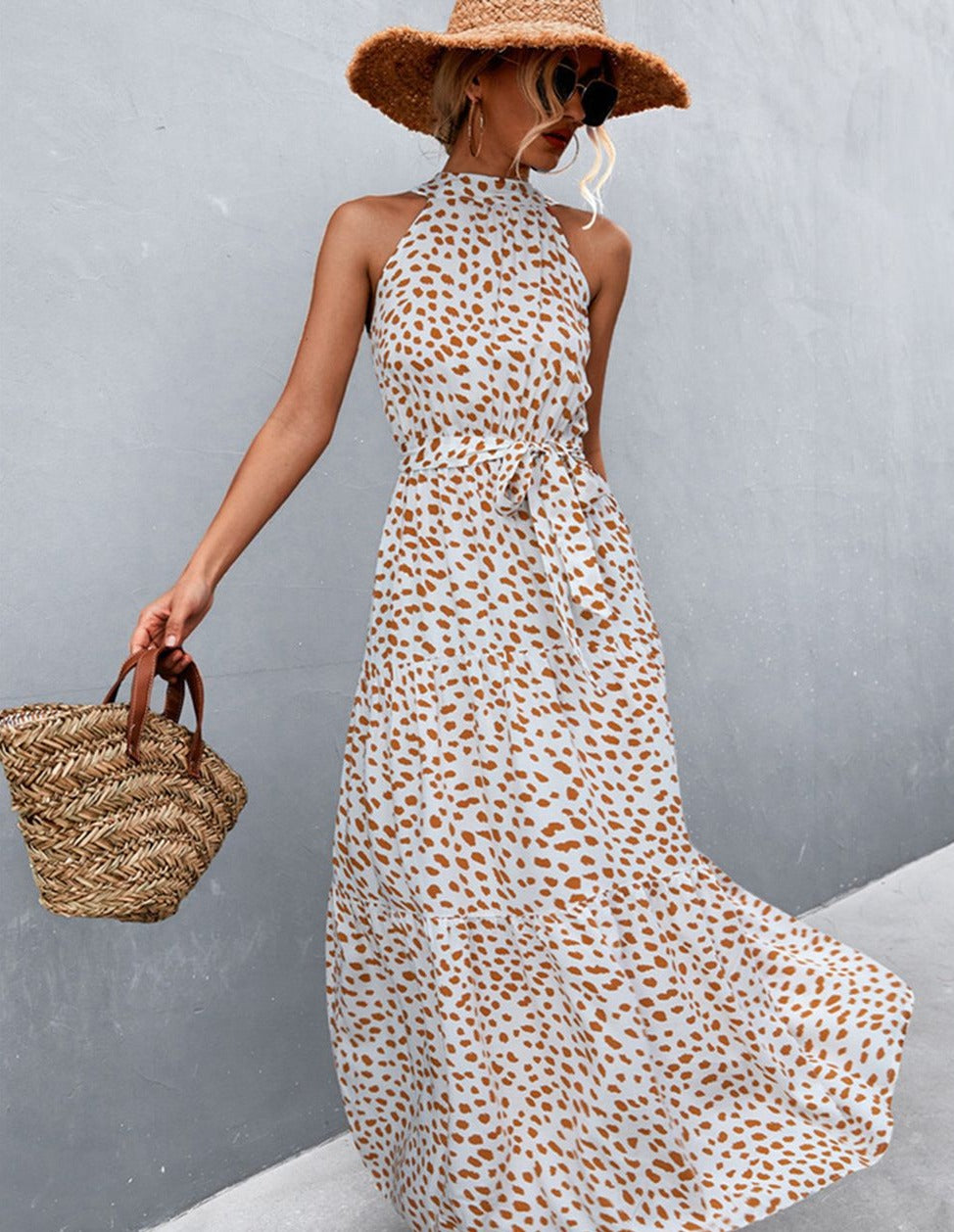 LD Sleeveless dress with summer print