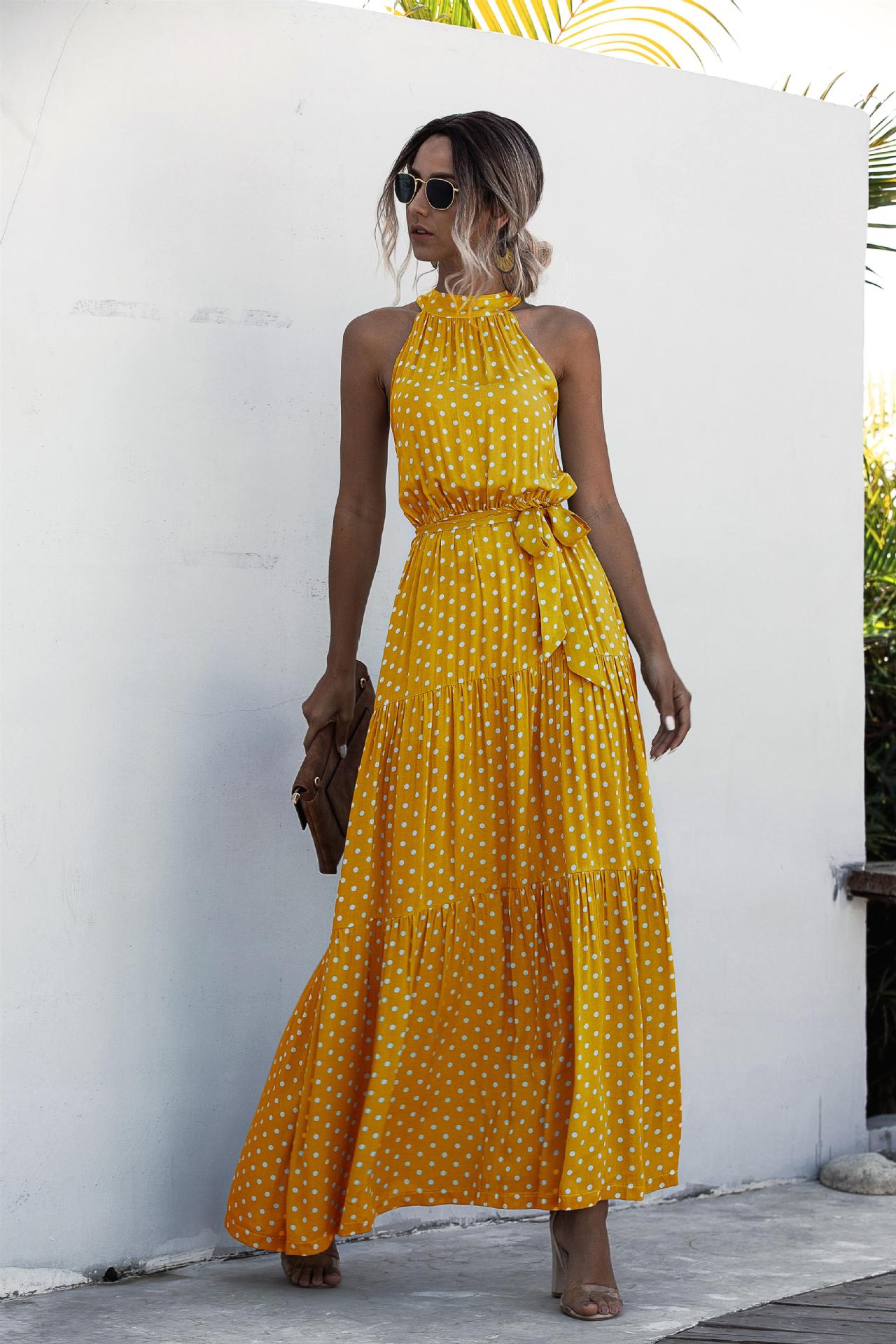 LP | Dress with polka dot print and neck bow