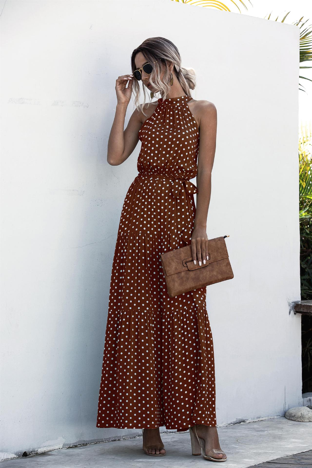 LP | Dress with polka dot print and neck bow
