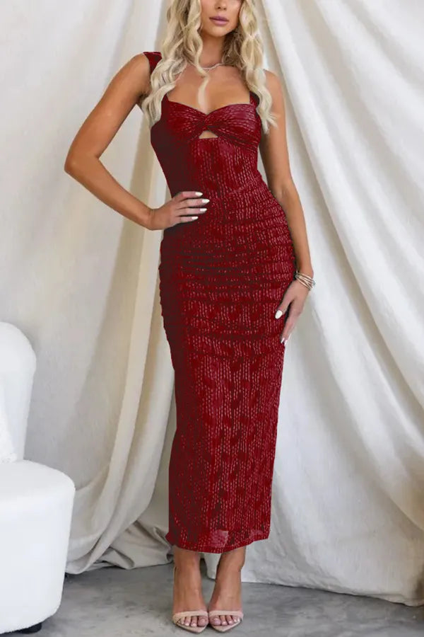 LD Long dress in pleated tulle