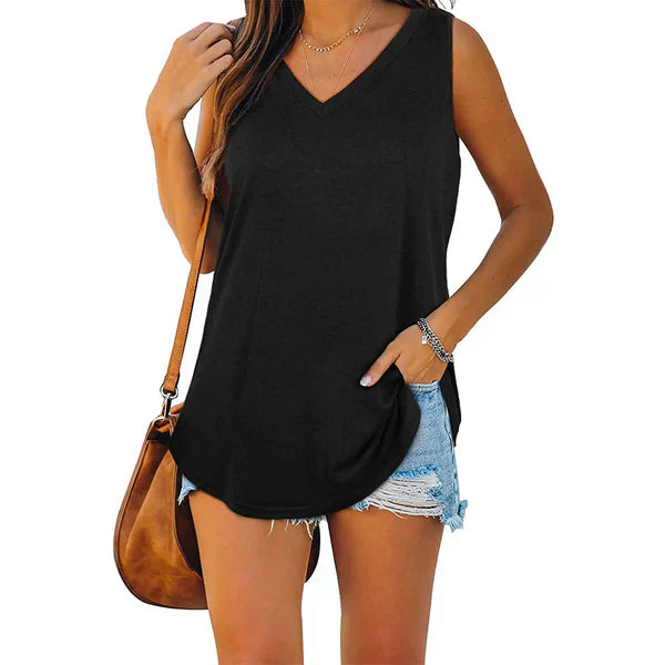 Nana - V-neck tank top in jersey