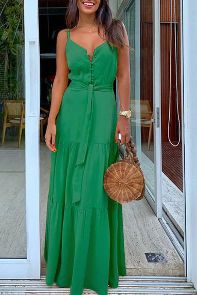 LP | Simple and fashionable strapless v-neck ruffle dresses