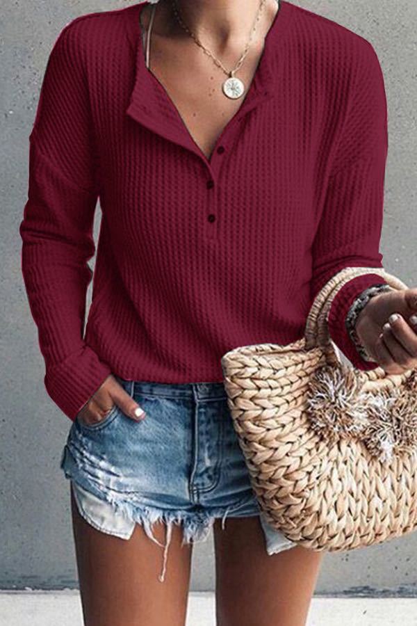 Eliza | Elegant V-neck Blouse for Fall