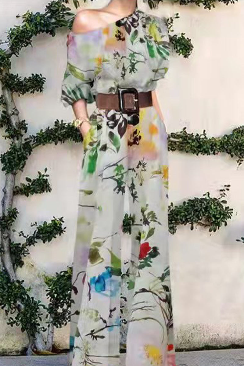 Fashion casual beltless one shouer loose jumpsuits (10 colors)