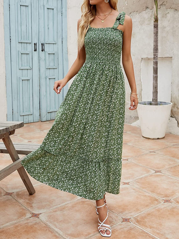 LP | Mila - Women's strapless summer long dresses with bohemian print