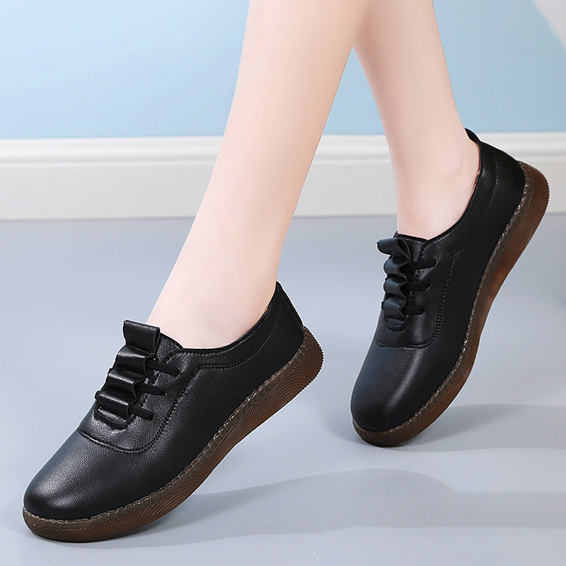 Women's oxfords Soft leather shoes