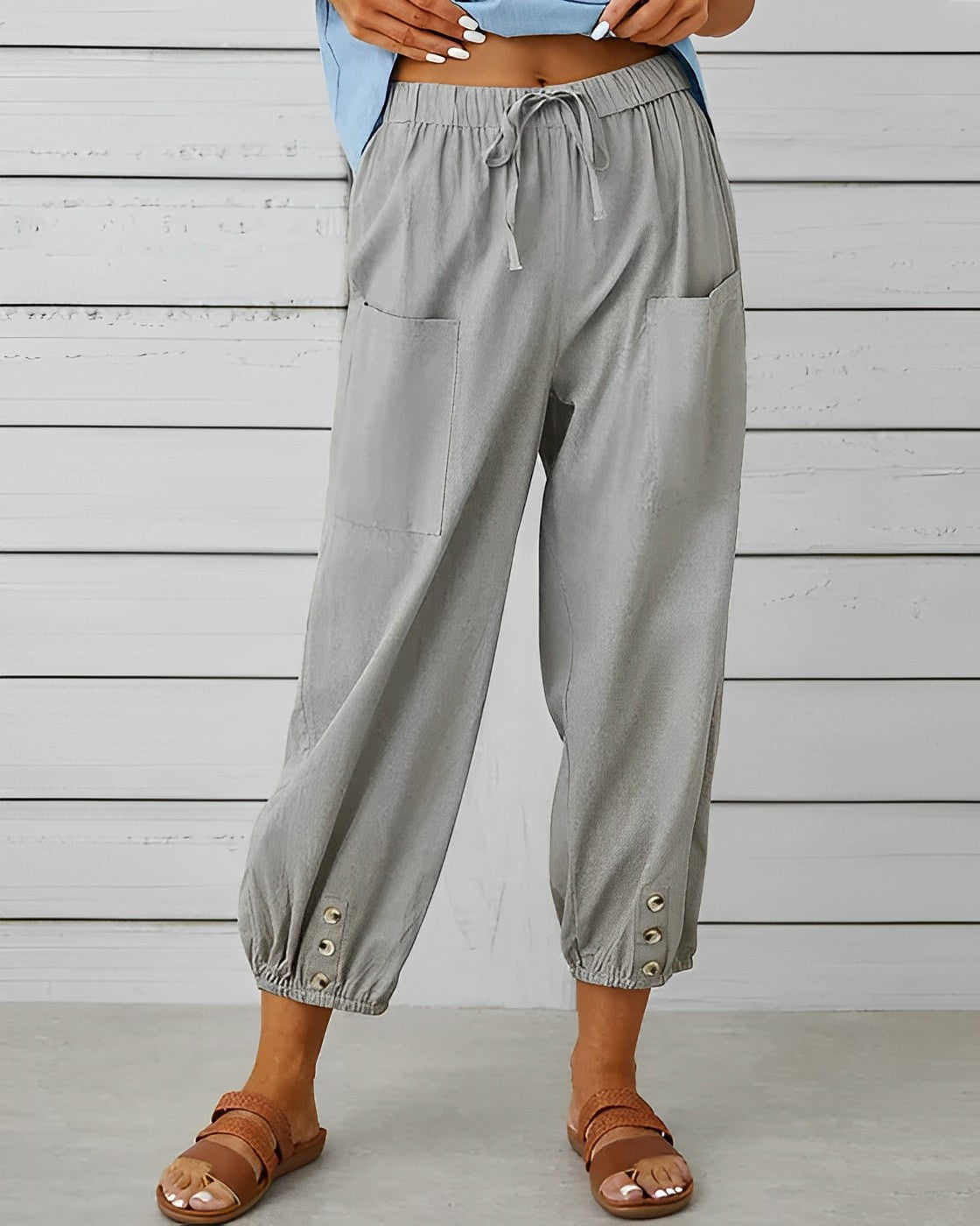 MAYA - High-waisted wide-leg pants