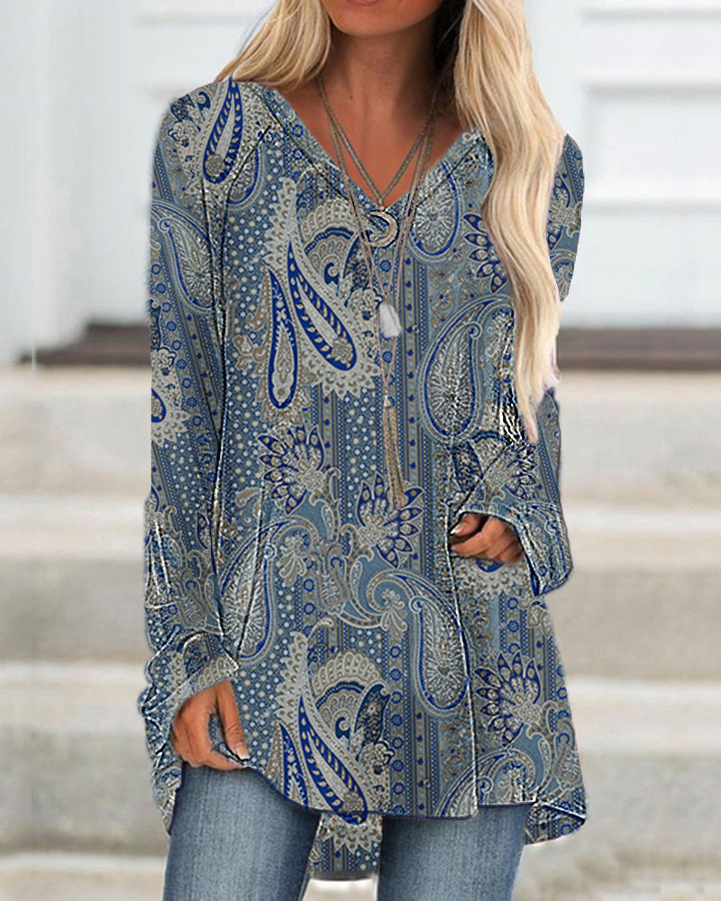 LP | V-neck long-sleeved shirt