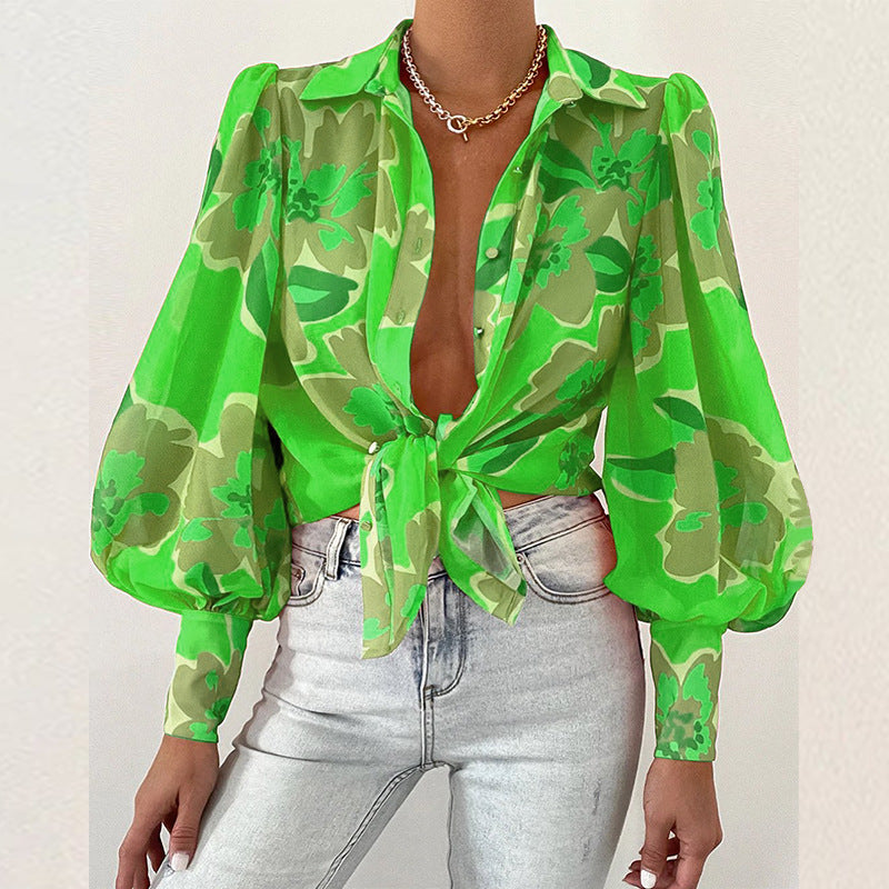 Luna Bloom - Tie-front blouse