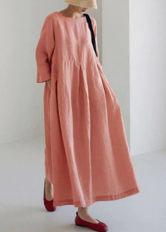 LP | Cotton floral patterned dresses in apricot and mauve Patchwork bags spring