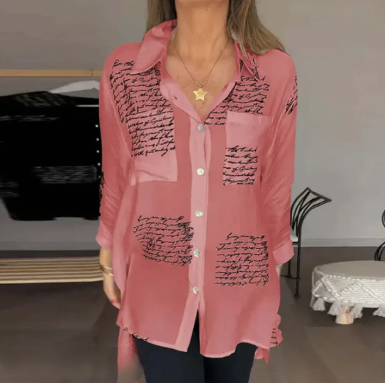 Helena - Elegant, comfortable button-down blouse