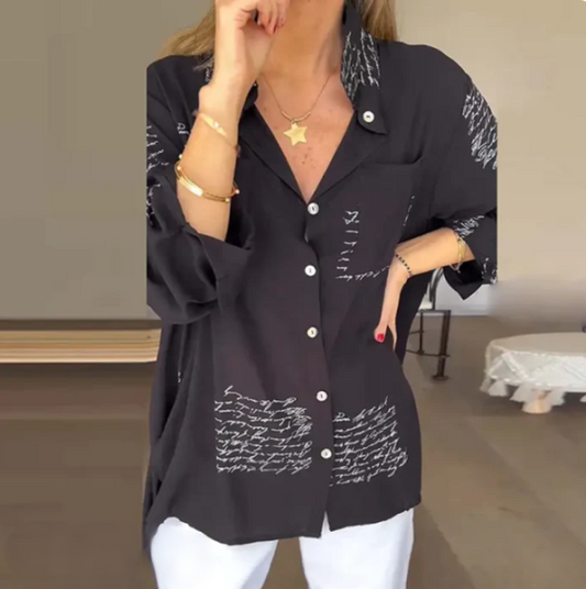 Helena - Elegant, comfortable button-down blouse
