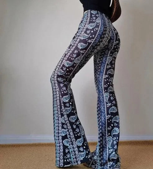 Cara | Flare Broeken - Trendy Prints - Flatterende Pasvorm, Comfortabele Stof