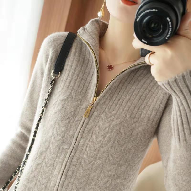 Ubelia | Women's Cashmere Cardigan with Chic Drawstring