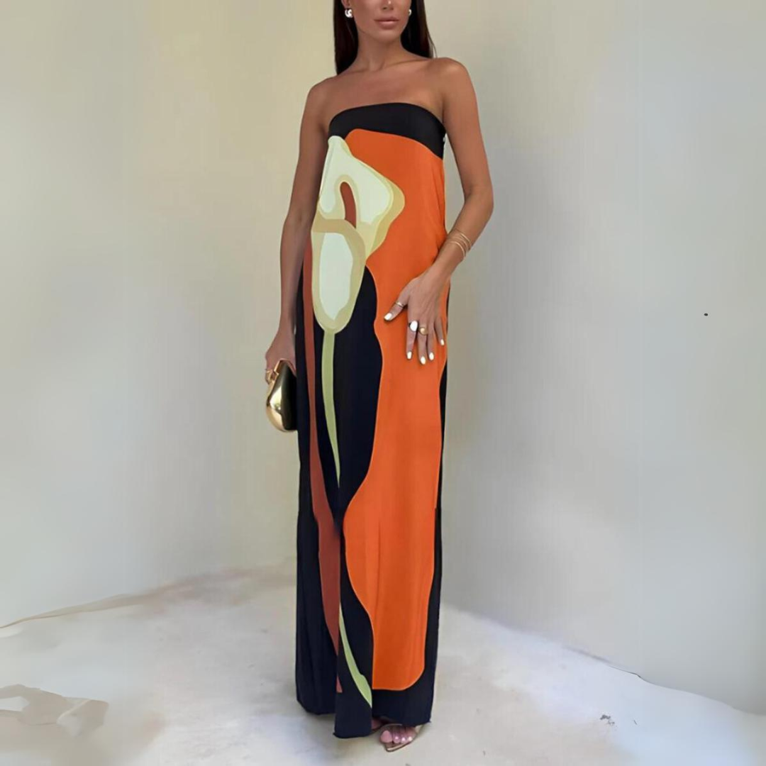 LP | Modern Long Dress with Print