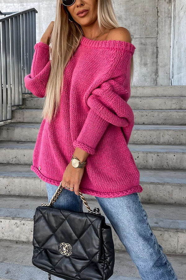 Amaya | Women's Comfortable Sweater with Wide Collar, Casual and Chic