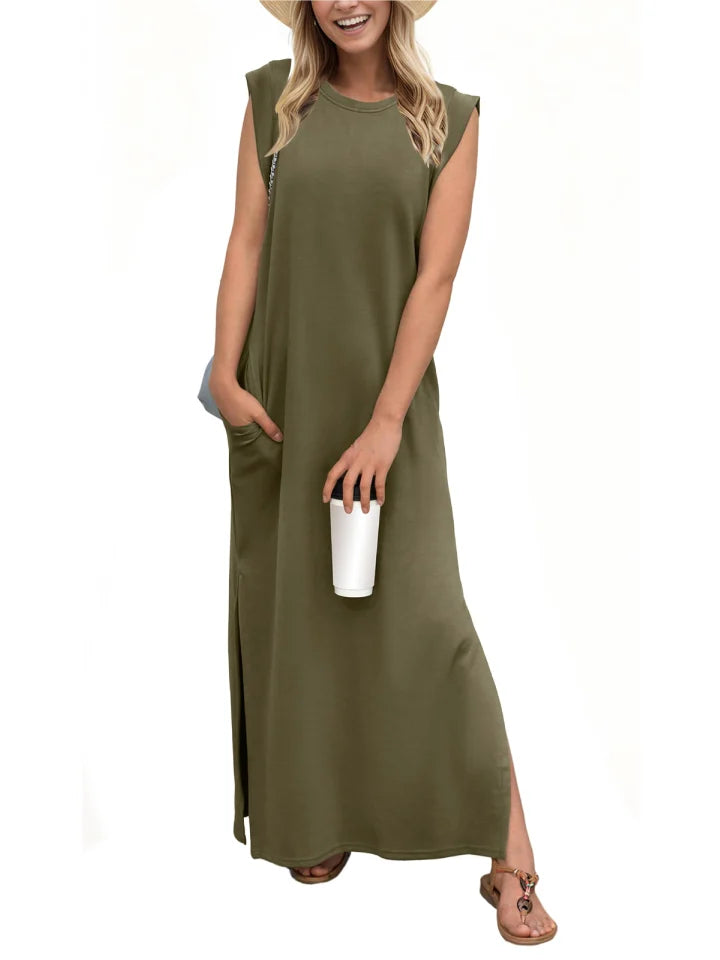 loose-fitting casual dress without folds