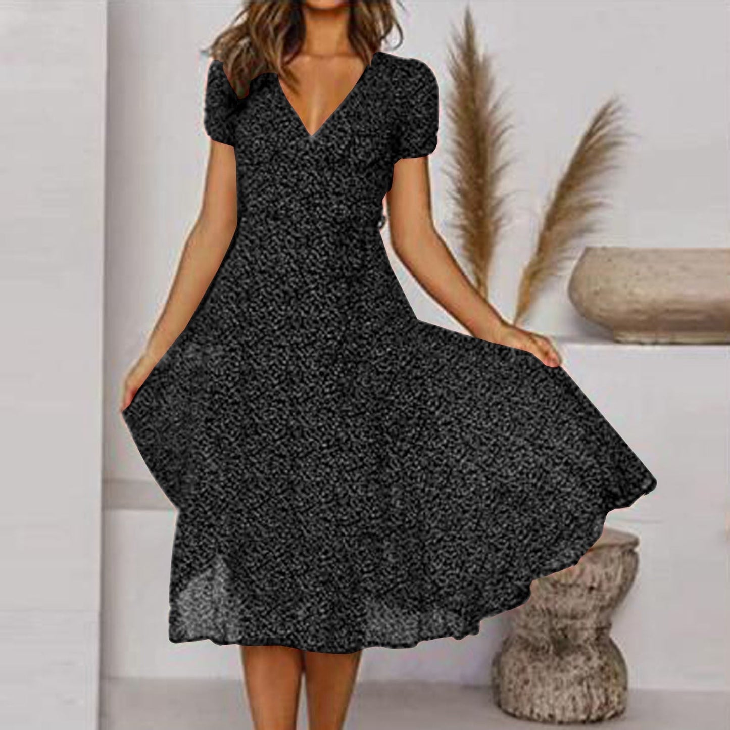 LD | Airy summer dress in A-line with V-neckline