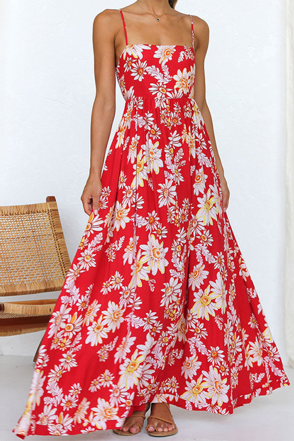 Stylish printed sleeveless dress