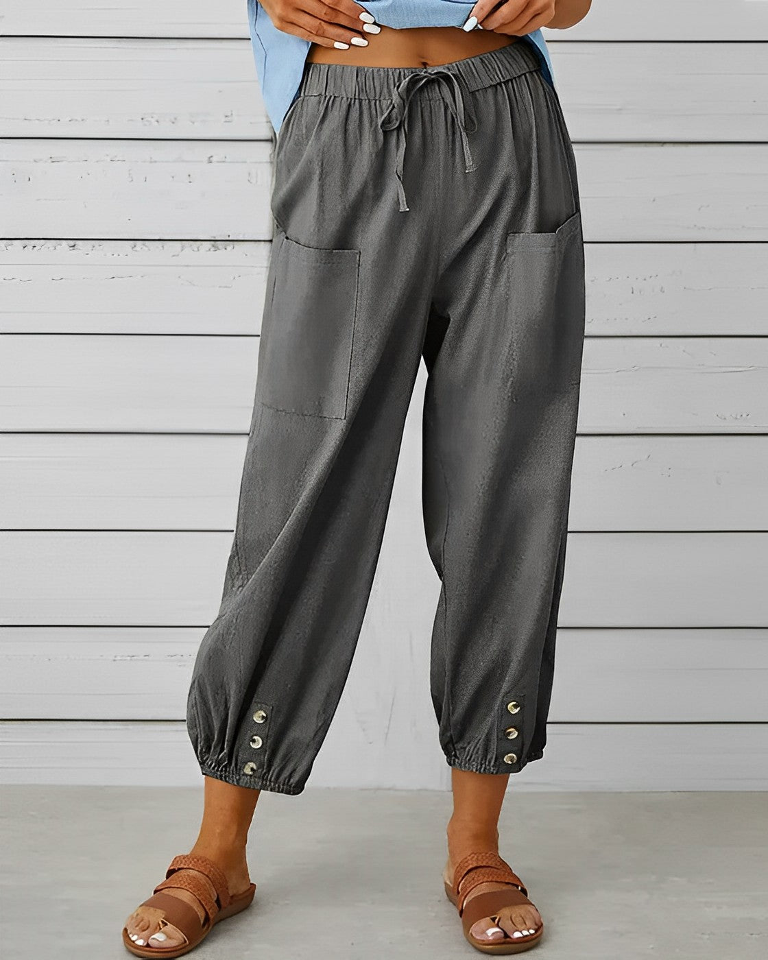 MAYA - High-waisted wide-leg pants