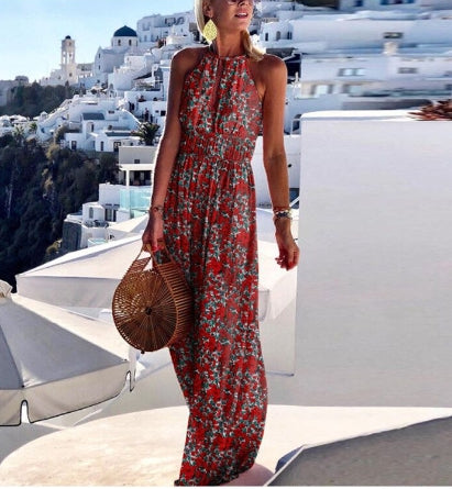 Mc | Elegant dress with strap and floral print