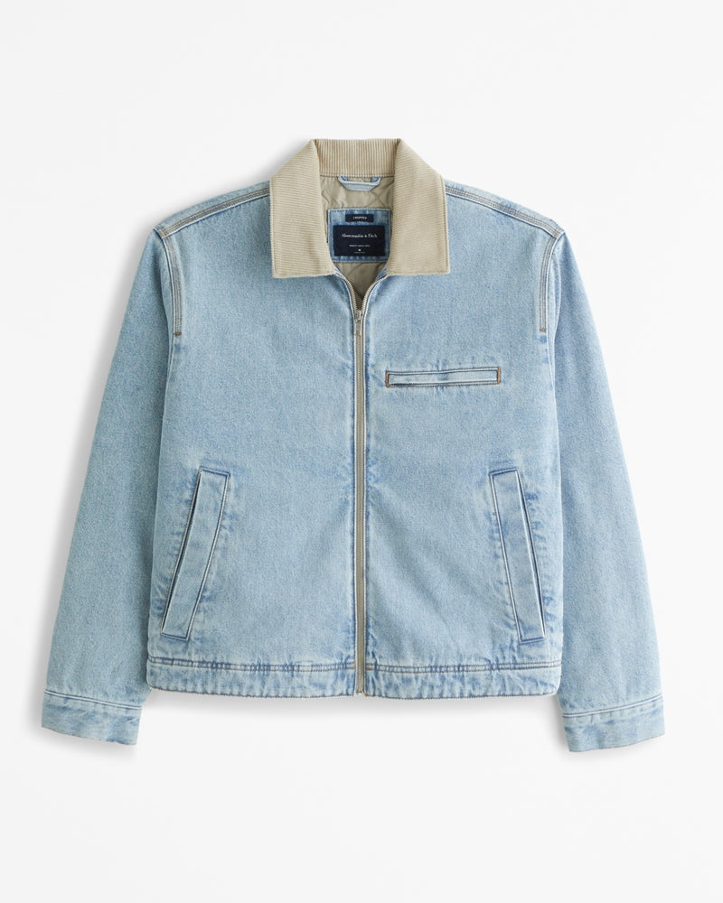 Short Work Jacket with Zipper