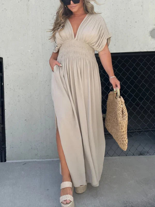 Mc | Maxi long V-neck dress
