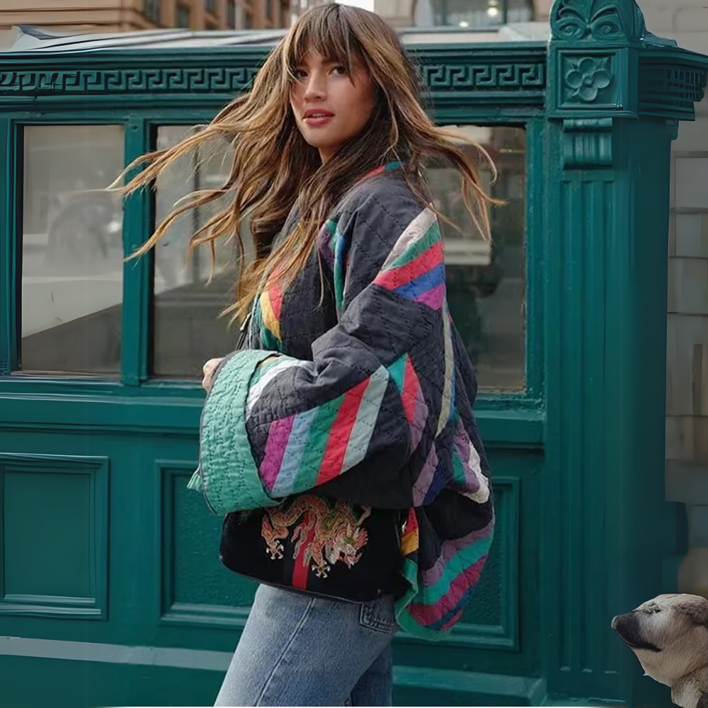 Chloé | Women's Rainbow Kimono Jacket Chic and Comfortable