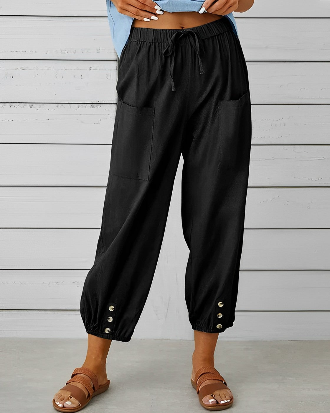 MAYA - High-waisted wide-leg pants