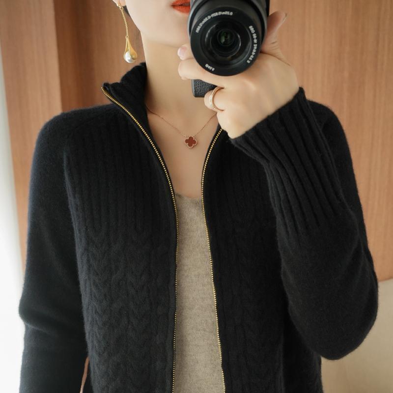 Ubelia | Women's Cashmere Cardigan with Chic Drawstring