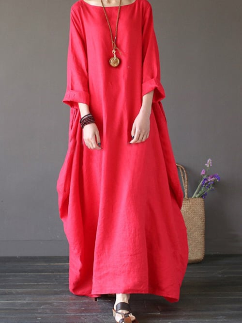 Loose-fitting women's dress in large size