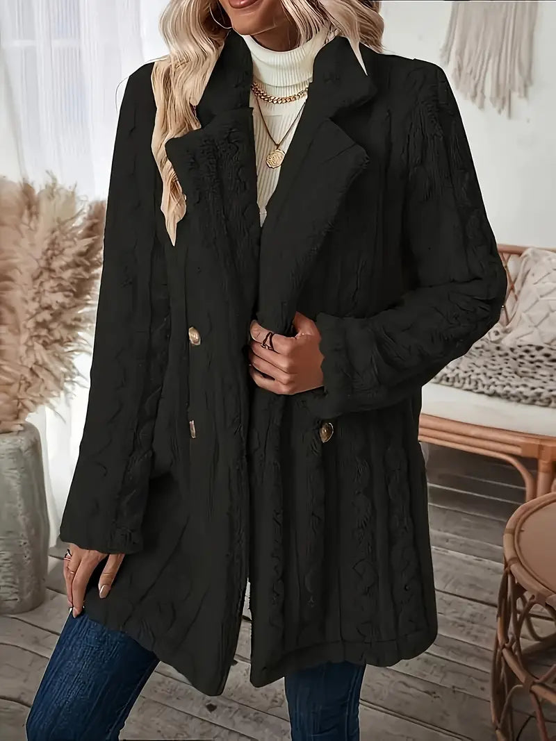Amélie | Women's Soft, Solid-Color Thermal Coat with Long Sleeves Chic