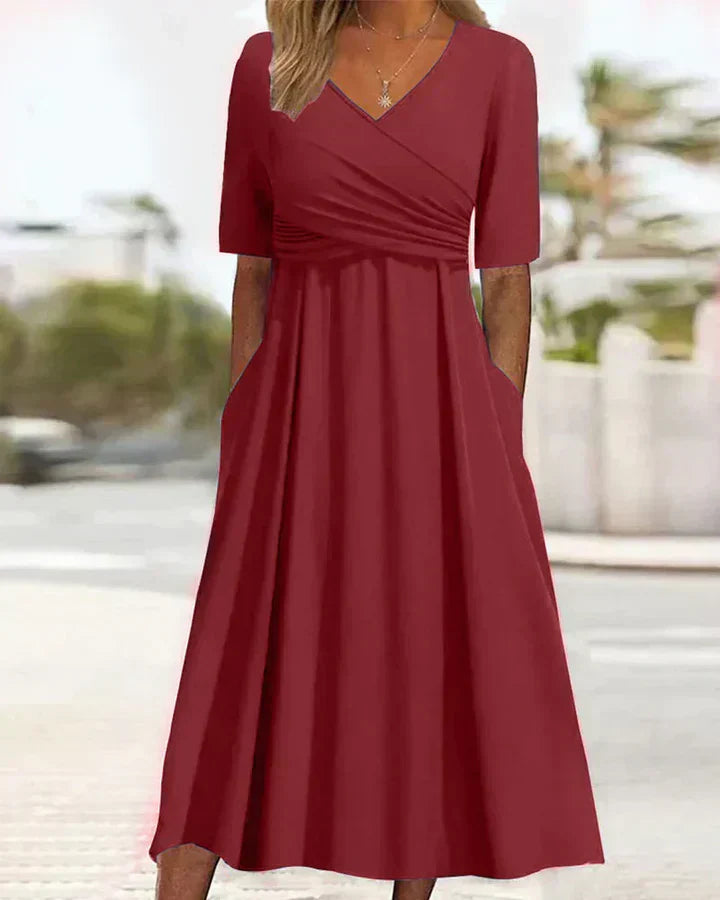 Prianka Short Sleeve Wrap Dress