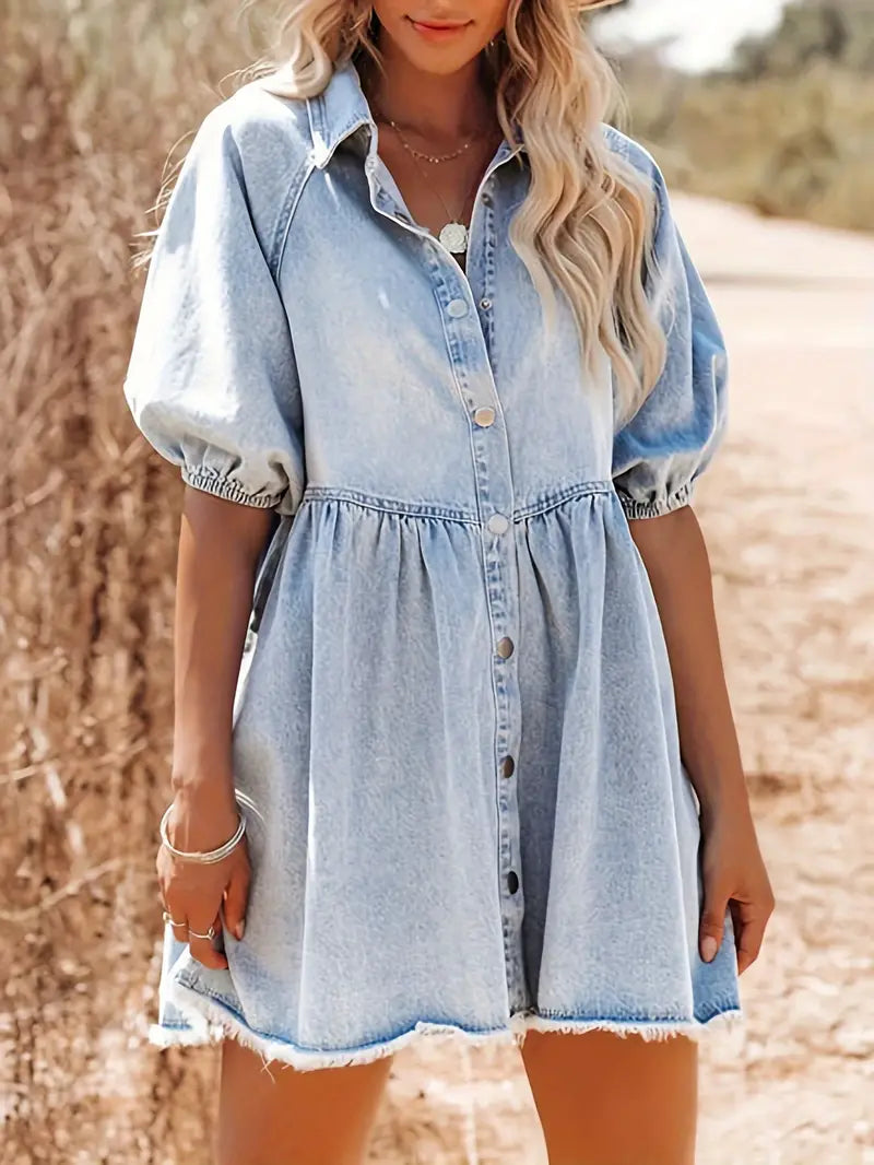 LP | Cotton denim minidress
