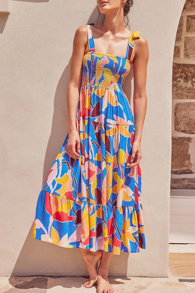 Printed dresses with thin straps and trendy bohemian prints