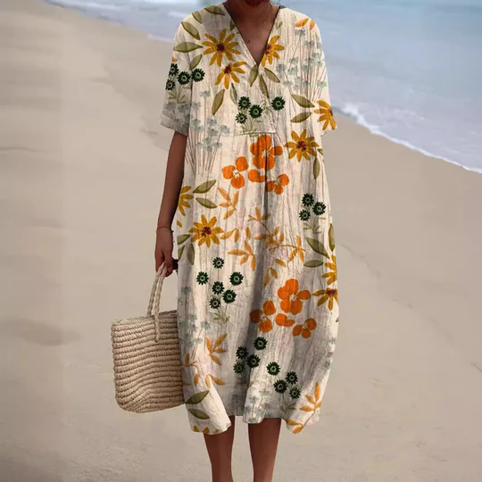 Mc | Summer dress with floral pattern