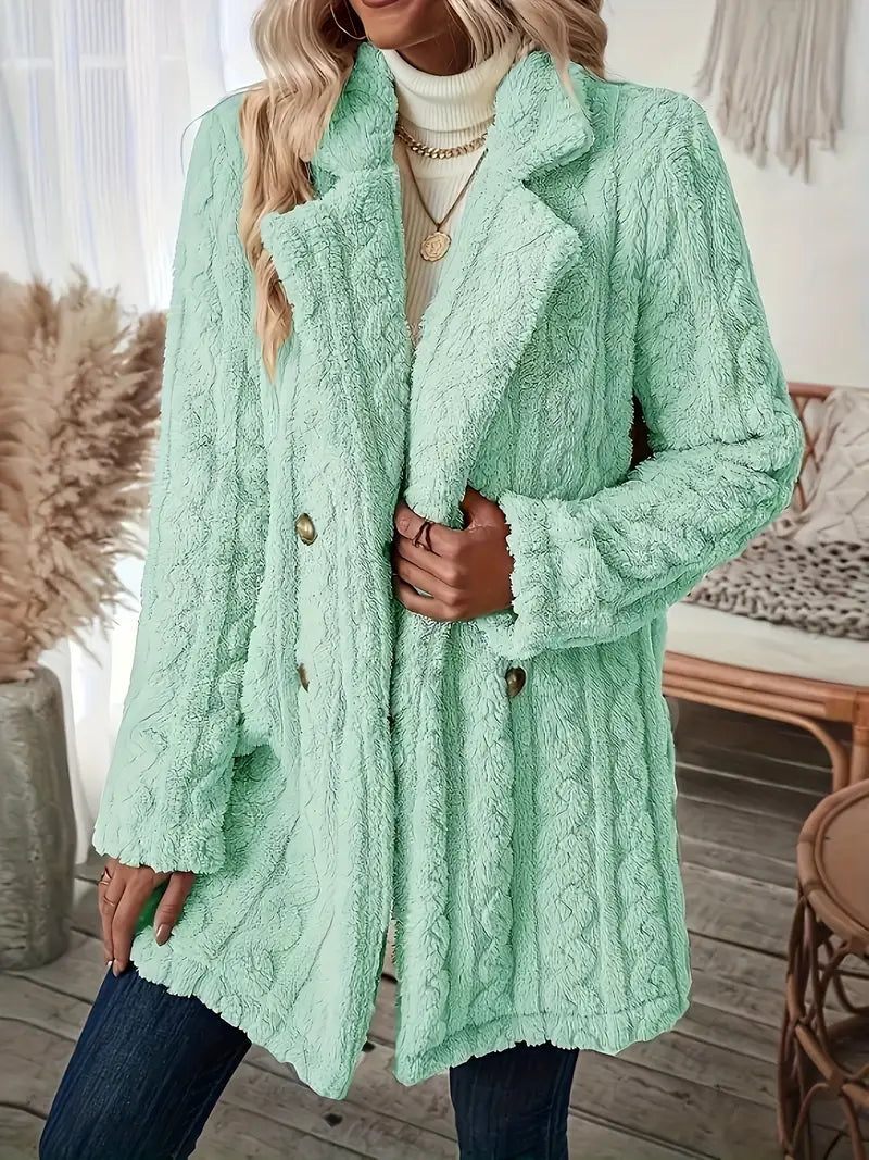 Amélie | Women's Soft, Solid-Color Thermal Coat with Long Sleeves Chic