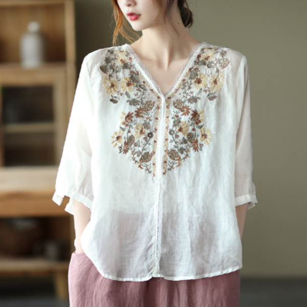 Women's embroidered blouse
