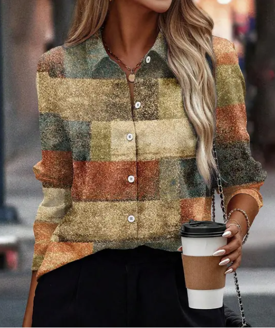 LP | women's long-sleeved button-down shirt