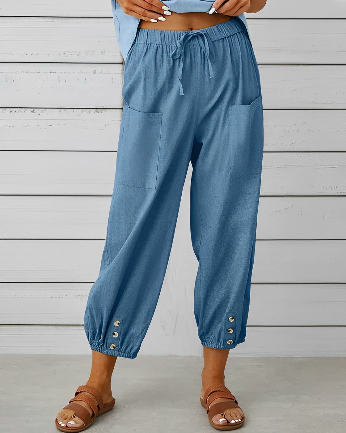 MAYA - High-waisted wide-leg pants