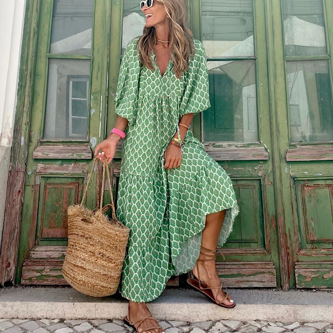 Green summer dress