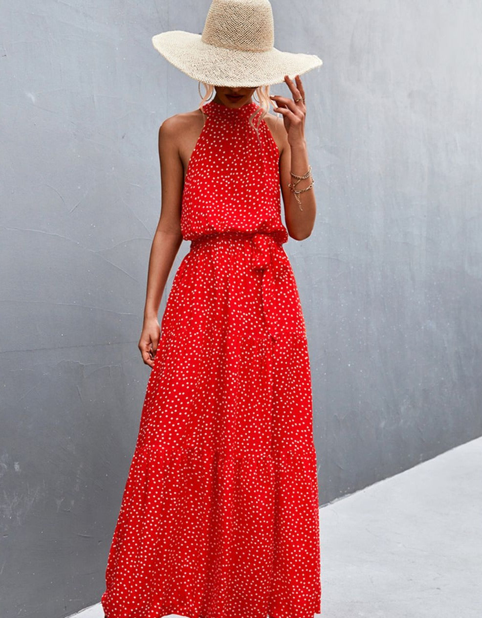 LD Sleeveless dress with summer print