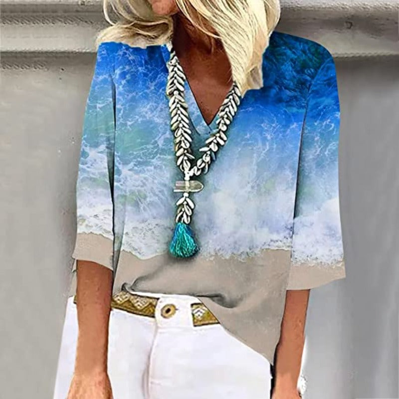 Brittley | Elegant multicolored blouse for women