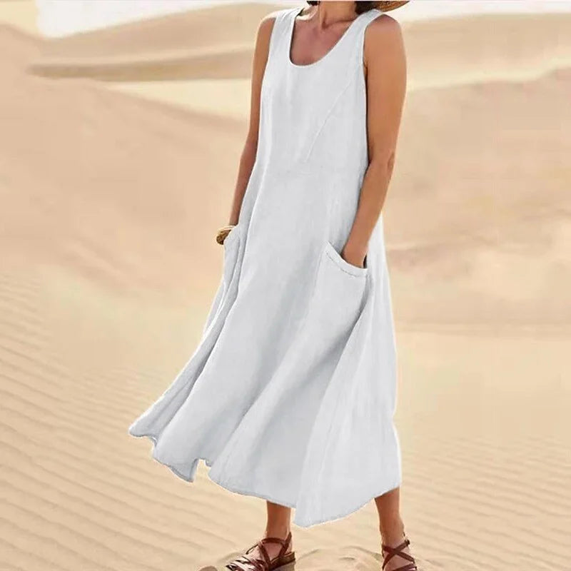 Sleeveless dress for ladies