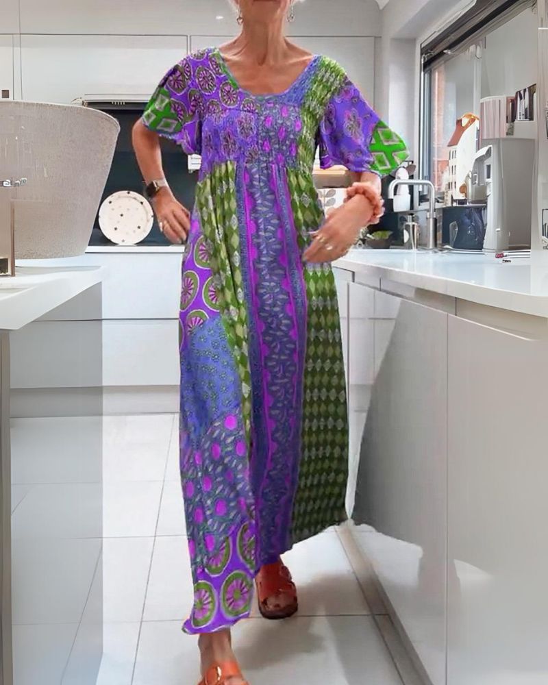 LD | Bohemian dress with paisley pattern