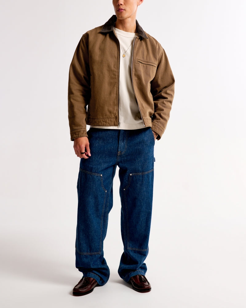 Short Work Jacket with Zipper
