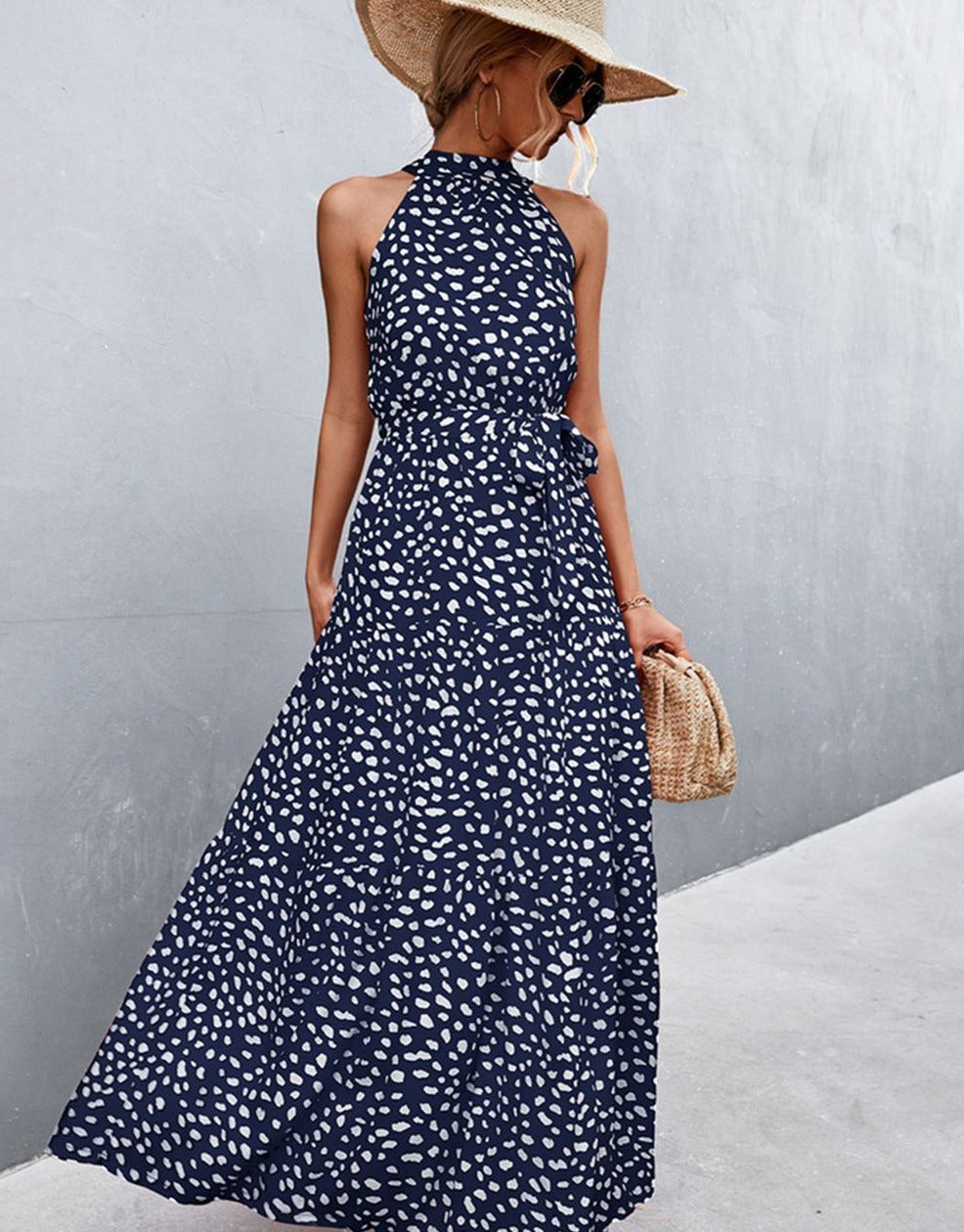 LD Sleeveless dress with summer print